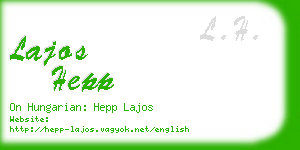 lajos hepp business card